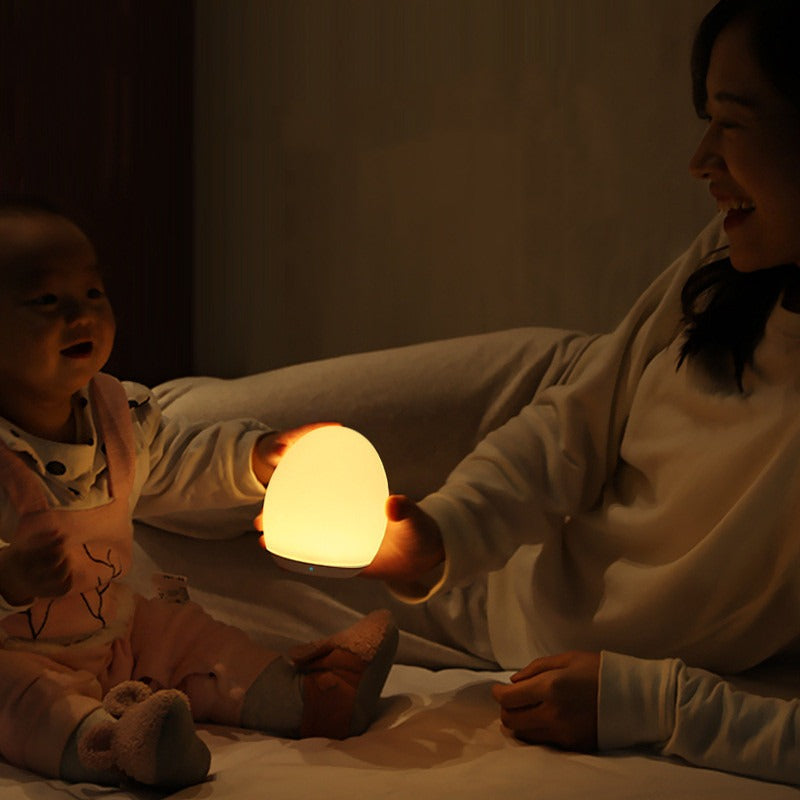 Silicone Egg Night Light – Rechargeable Soft Glow Baby Sleep Lamp