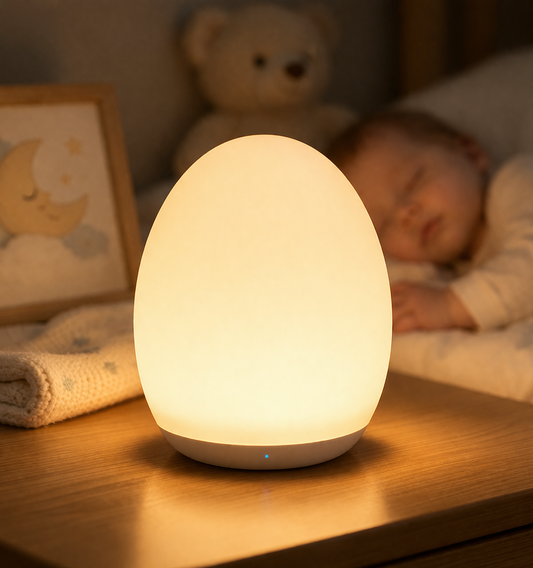 Silicone Egg Night Light – Rechargeable Soft Glow Baby Sleep Lamp