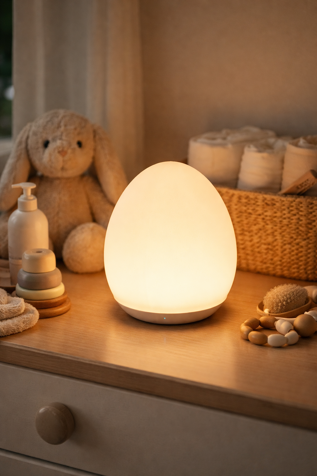 Silicone Egg Night Light – Rechargeable Soft Glow Baby Sleep Lamp